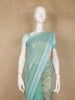 Light Blue Sequin Embellishment Organza Saree - Diadem