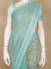 Light Blue Sequin Embellishment Organza Saree - Diadem