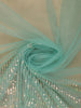 Light Blue Sequin Embellishment Organza Saree - Diadem