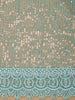 Light Blue Sequin Embellishment Organza Saree - Diadem