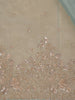 Light Blue Sequin Floral Designed Net Saree - Diadem