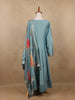Light Blue Sequins Designed Floral Print Tussar Silk Salwar Suit - Diadem