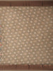 Light Brown Floral Designed Chanderi Cotton Saree - Diadem