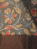 Light Brown Floral Designed Chanderi Cotton Saree - Diadem
