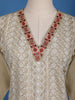 Light Brown Floral Designed Cotton Salwar Suit