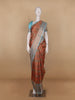Light Brown Floral Designed Kora Printed Saree - Diadem