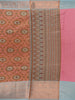 Light Brown Floral Designed Kora Printed Saree - Diadem