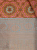Light Brown Floral Designed Kora Printed Saree - Diadem