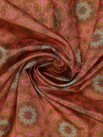 Light Brown Floral Designed Kora Printed Saree - Diadem