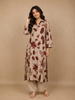 Light Brown Floral Designed Salwar Suit