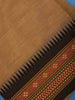 Light Brown Plain Cotton Saree - Diadem