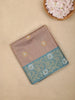 Light Brown Semi Tussar Silk Floral Designed Saree - Diadem
