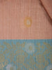Light Brown Semi Tussar Silk Floral Designed Saree - Diadem