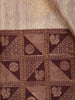 Light Brown Stripes And Floral Woven Pure Kanchipuram Silk Saree - Diadem