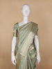 Light Green Abstract Woven Pure Kanchipuram Silk Saree - Diadem