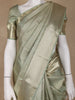 Light Green Abstract Woven Pure Kanchipuram Silk Saree - Diadem