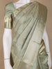 Light Green Abstract Woven Pure Kanchipuram Silk Saree - Diadem