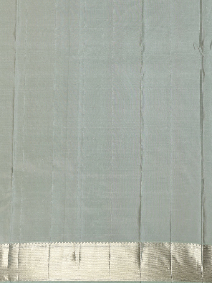 Light Green Abstract Woven Pure Kanchipuram Silk Saree - Diadem