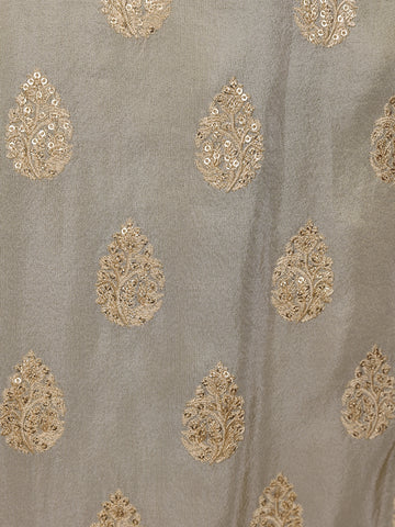 Light Green Floral Designed Tissue Organza Salwar Suit - Diadem