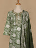 Light Green Floral Prints Cotton Straight Cut Salwar Suit - Diadem