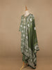 Light Green Floral Prints Cotton Straight Cut Salwar Suit - Diadem