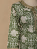 Light Green Floral Prints Cotton Straight Cut Salwar Suit - Diadem