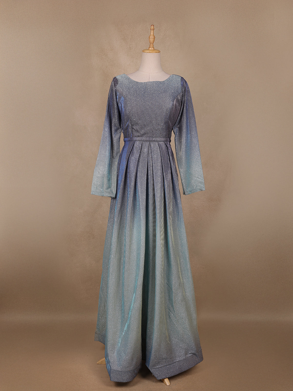 Ombre Effect Shimmer Glitter Party Wear Gown - Diadem