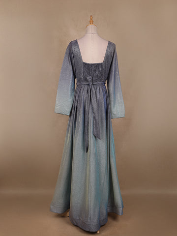 Ombre Effect Shimmer Glitter Party Wear Gown - Diadem
