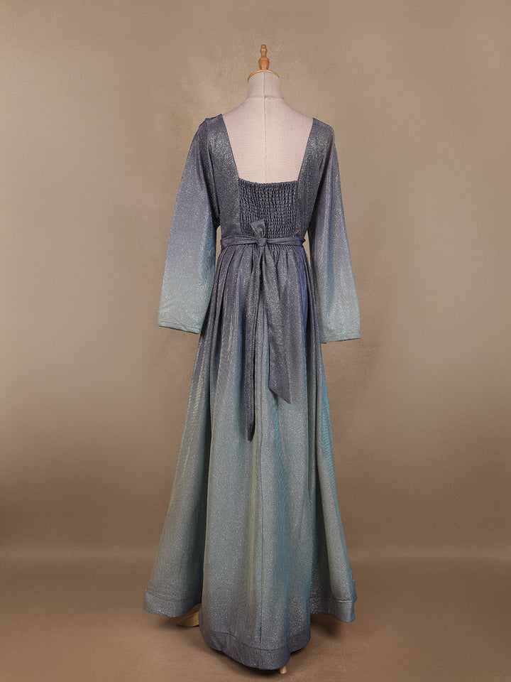 Ombre Effect Shimmer Glitter Party Wear Gown - Diadem