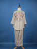 Light Grey Floral Designed Cotton Salwar Suit - Diadem