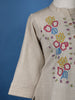 Light Grey Floral Designed Cotton Salwar Suit - Diadem