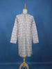 Light Grey Geometric Embroidered Kurta with Sequin Detailing - Diadem