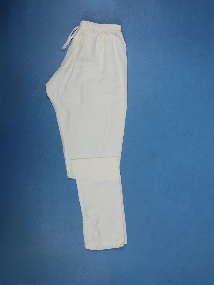 Light Grey Thread Embroidered Kurta Set , With Pant - Diadem