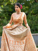 Light Orange Banarasi Silk Mirror Work Bridesmaids Lehenga