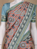 Light Orange Floral Designed Semi Silk Saree - Diadem