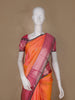 Light Orange Floral Woven Pure Kanchipuram Silk Saree - Diadem