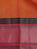 Light Orange Floral Woven Pure Kanchipuram Silk Saree - Diadem