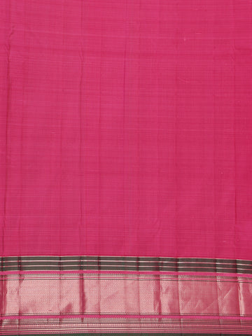 Light Orange Floral Woven Pure Kanchipuram Silk Saree - Diadem
