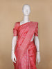 Light Orange Floral Woven Pure Kanchipuram Silk Saree - Diadem