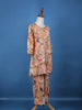 Light Peach Abstract Designed Cotton Salwar Suit