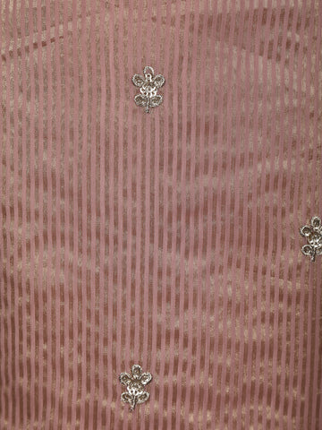 Light Peach Floral Designed Georgette Salwar Suit - Diadem