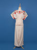 Light Peach Floral Designed Net Salwar Suit