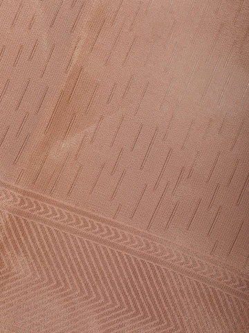 Light Peach Minimal Design Woven Tissue Silk Saree - Diadem