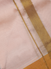 Light Peach Plain Semi Silk Full-Sleeve Shirt with Matching Dhoti Set