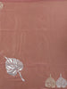 Light Peach Solid Design Georgette Saree - Diadem