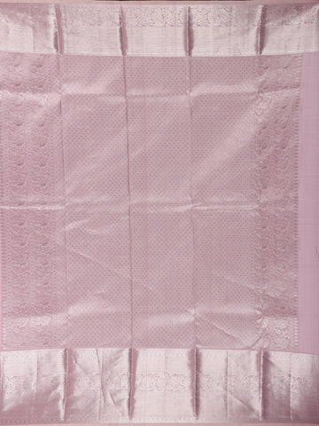 Light Pink Floral Butta Woven Pure Kanchipuram Silk Saree - Diadem
