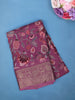 Light Pink Floral Design Printed Cotton Saree - Diadem