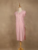 Light Pink Floral Designed Cotton Kurti - Diadem