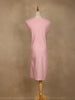 Light Pink Floral Designed Cotton Kurti - Diadem