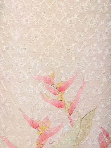 Light Pink Floral Design Printed Cotton Salwar Suit - Diadem